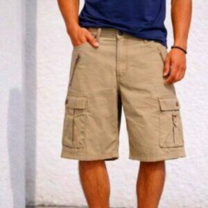 Urban Pipeline Hiking/Utility Cargo Cotton Khaki Tan Shorts 36 waist